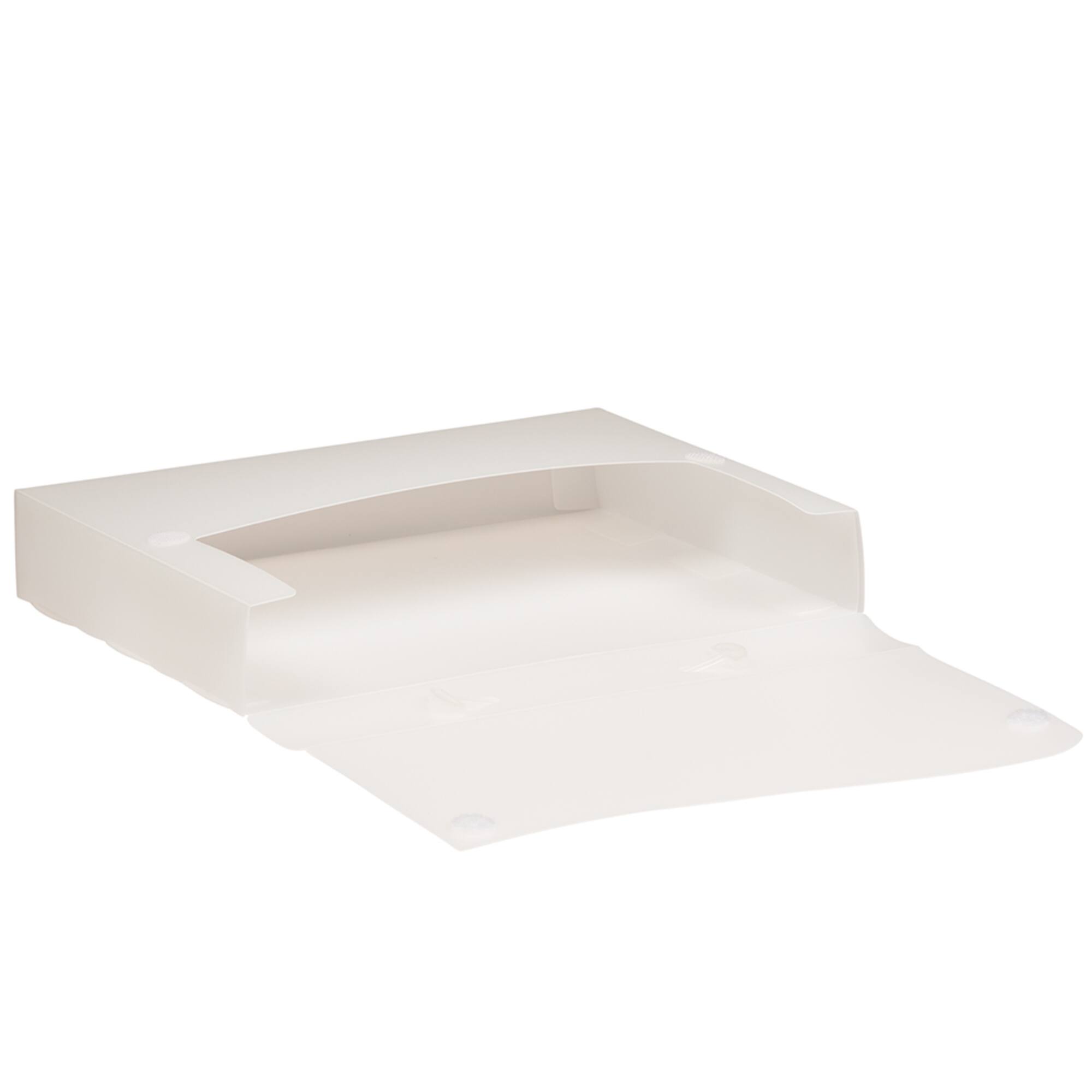JAM Paper Clear 12" x 9.5" Plastic Snap Closure Portfolio
